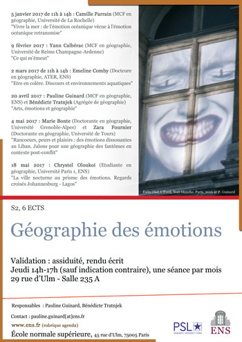 Affiche géographie émotions