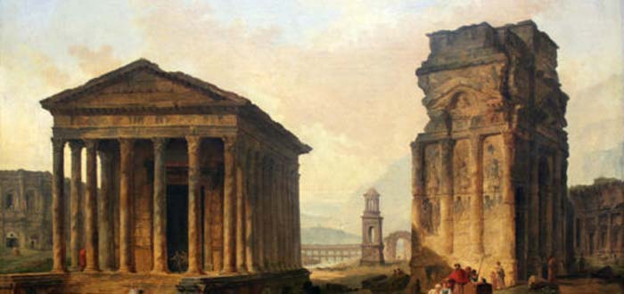 Hubert Robert, Bode-Ruines de Nîmes, Orange et Saint Rémy de Provence (1789), Museum Berlin - Wikimedia commons