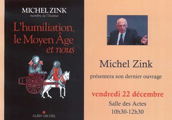 Conférence Michel Zink